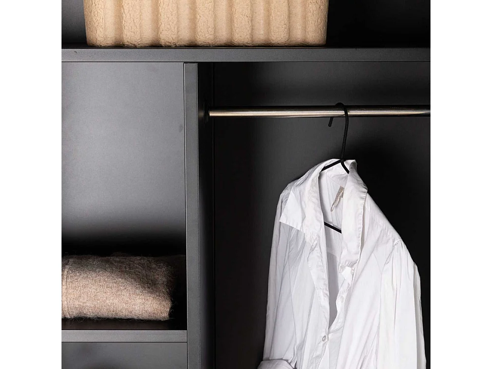 Armoire Design 2 Portes "Piring" 183cm Noir