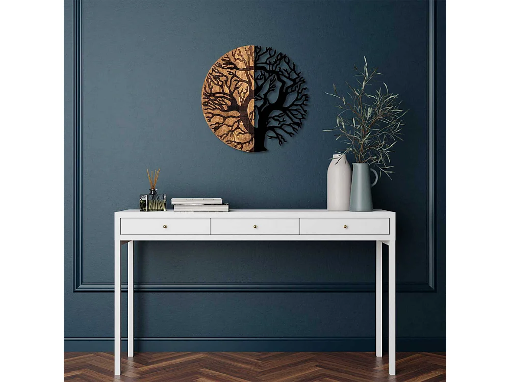 Décoration murale en métal et bois Arbre Modèle 8