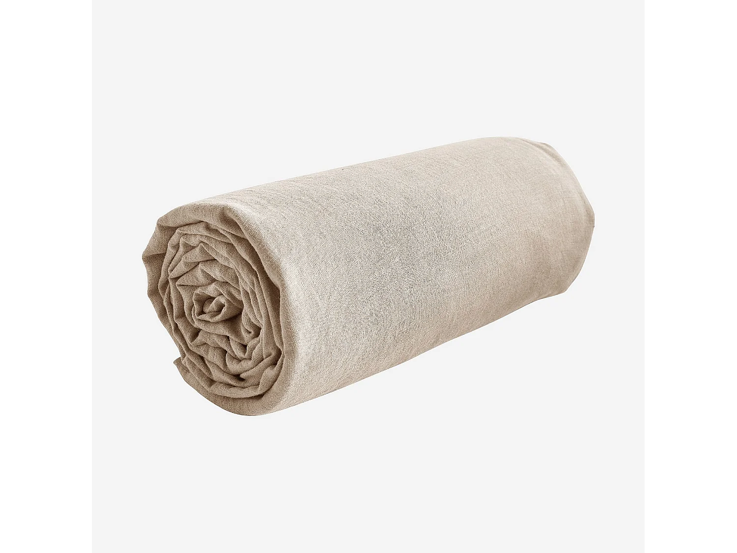 Habitat - Drap Housse en lin - 160 x 200 cm - Naturel - Brunelle