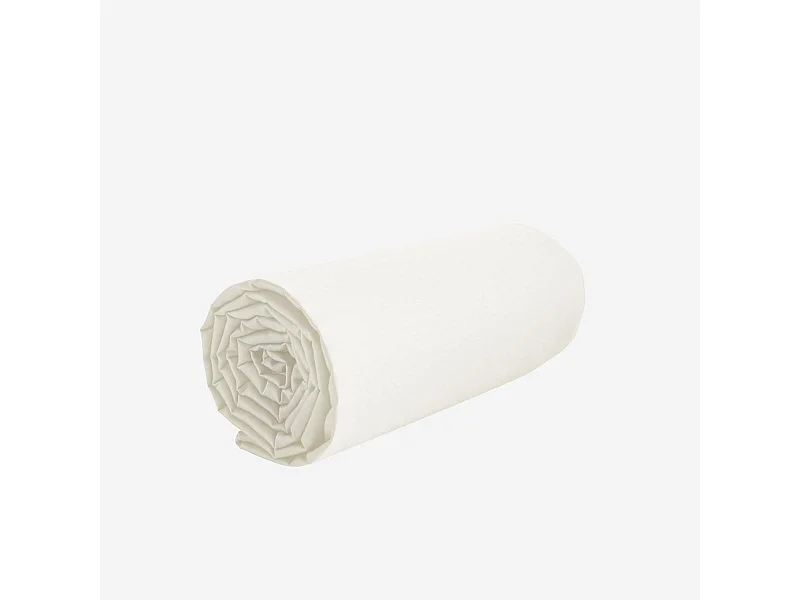 Habitat - Drap Housse en satin de coton - 160 x 200 cm - Sable - Alexane