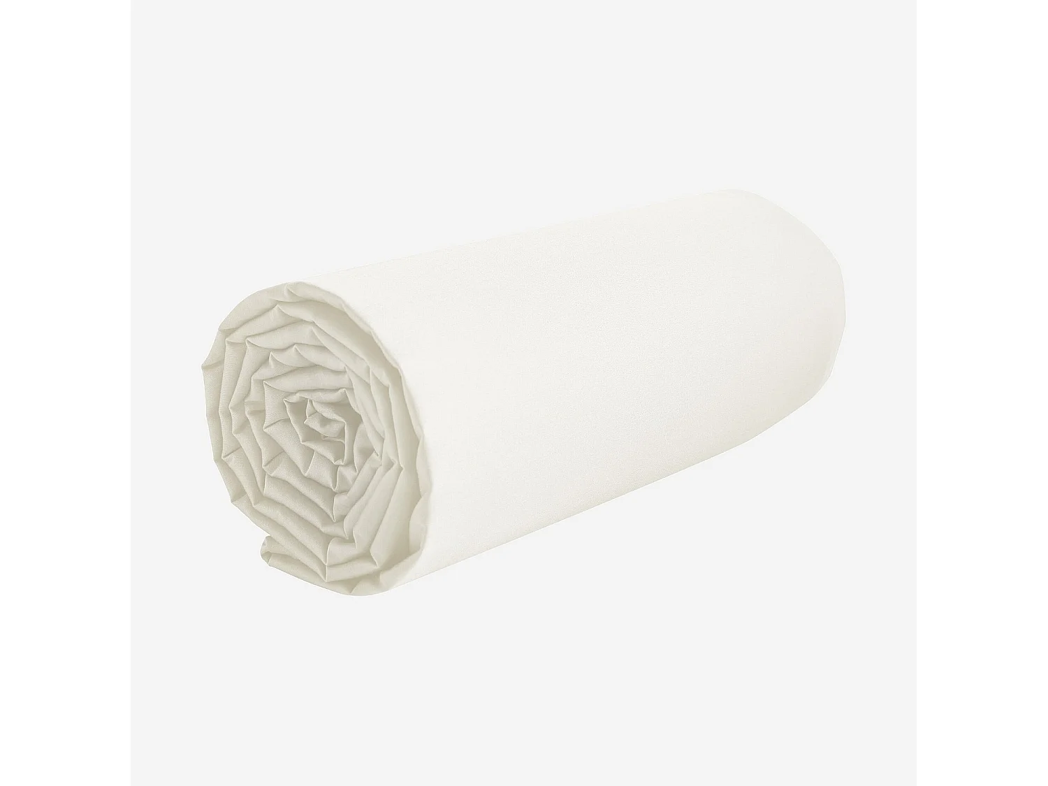 Habitat - Drap Housse en satin de coton - 160 x 200 cm - Sable - Alexane