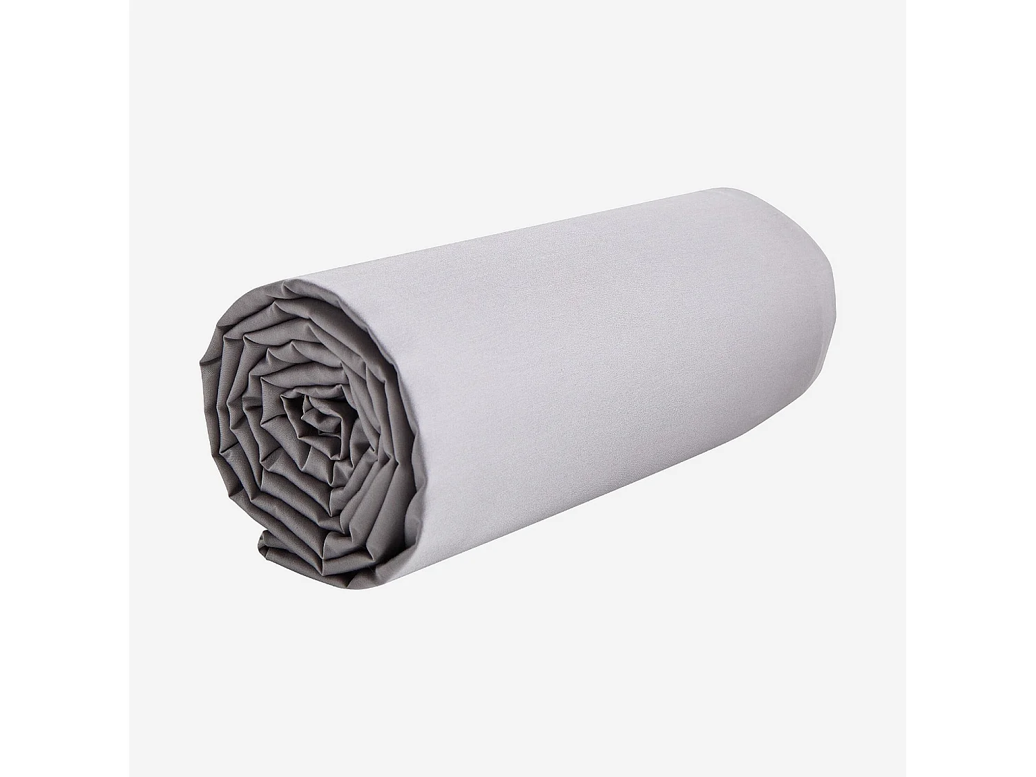 Habitat - Drap Housse en satin de coton - 160 x 200 cm - Gris argenté - Alexane