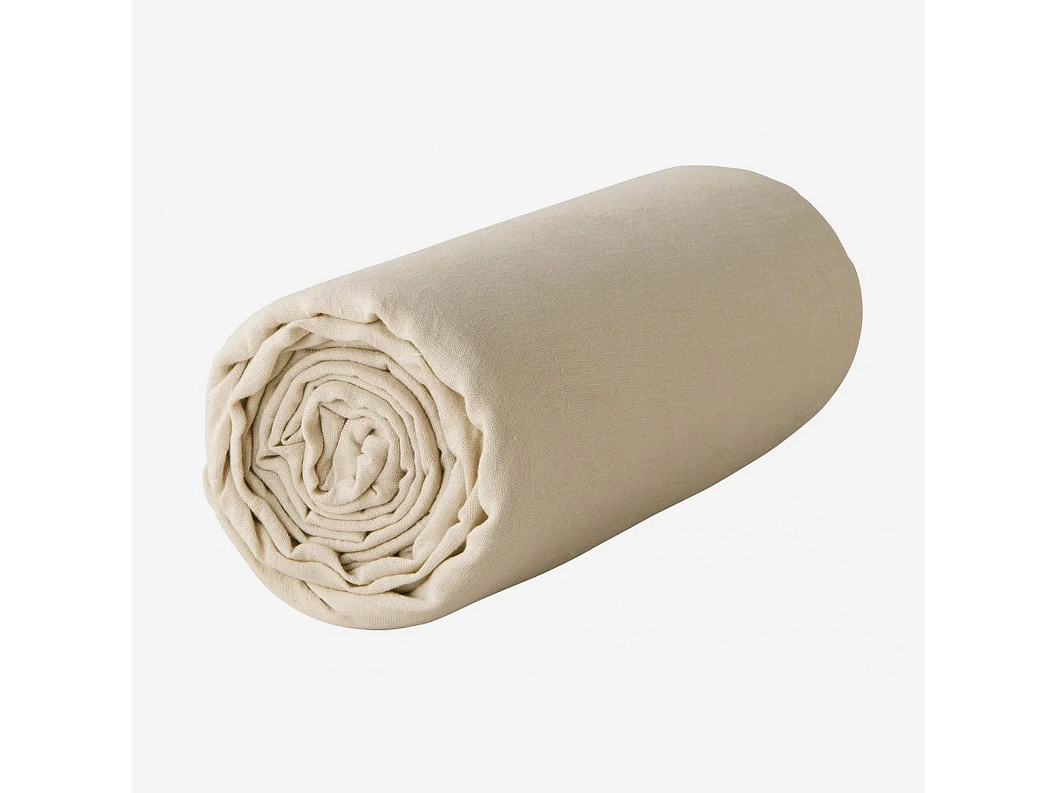 Habitat - Drap housse en lin - 140 x 200 cm - Beige - Linen