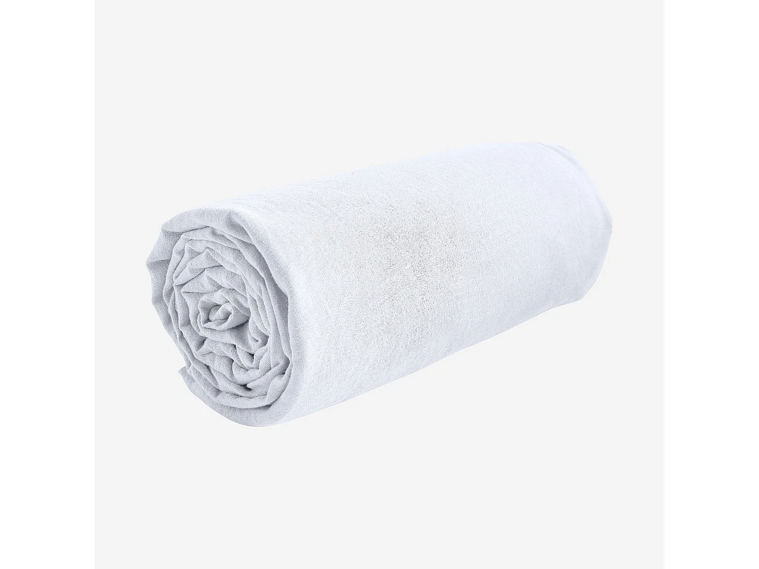 Habitat - Drap Housse en lin - 160 x 200 cm - Blanc - Brunelle