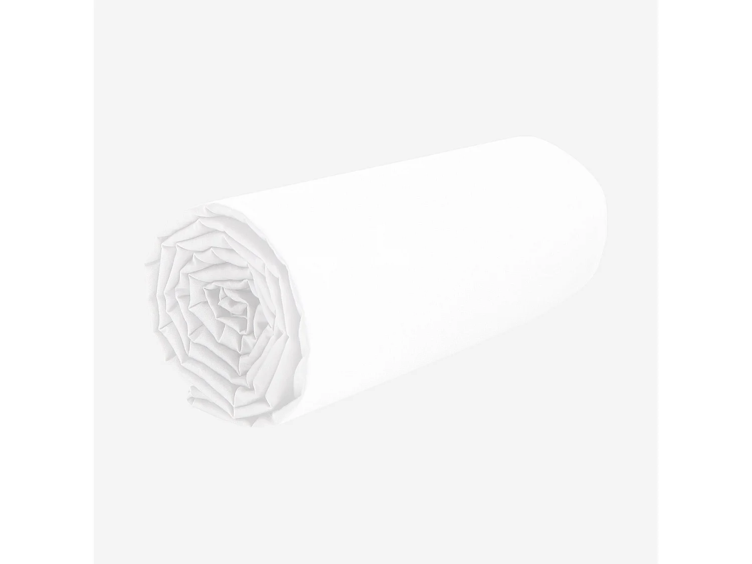 Habitat - Drap Housse en satin de coton - 160 x 200 cm - Blanc - Alexane