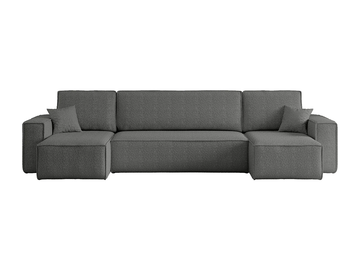 Canapé d'Angle convertible avec fonction de couchage tissu boucle anthracite Karl U du fabricant qualité premium