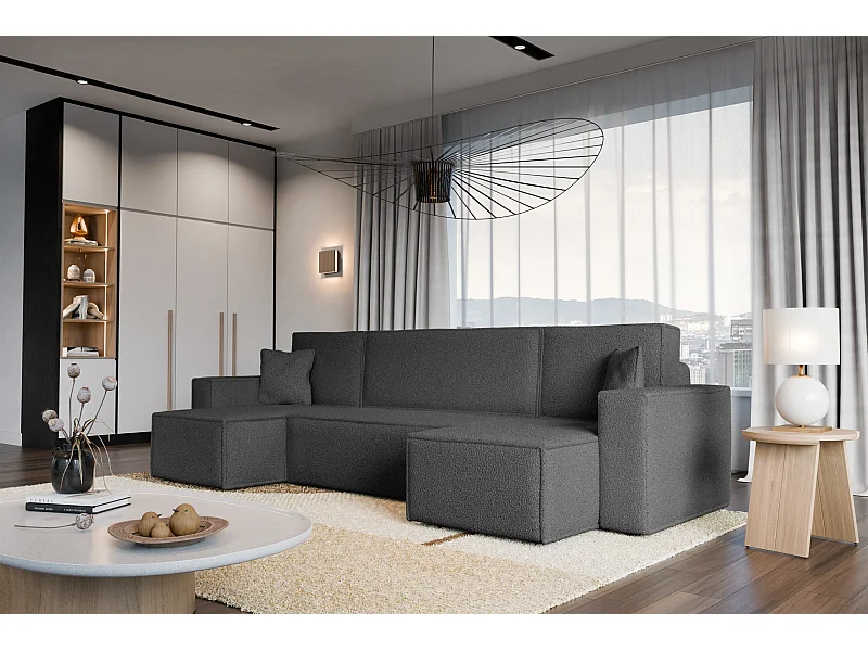 Divano angolare con funzione letto Karl U destro del produttore