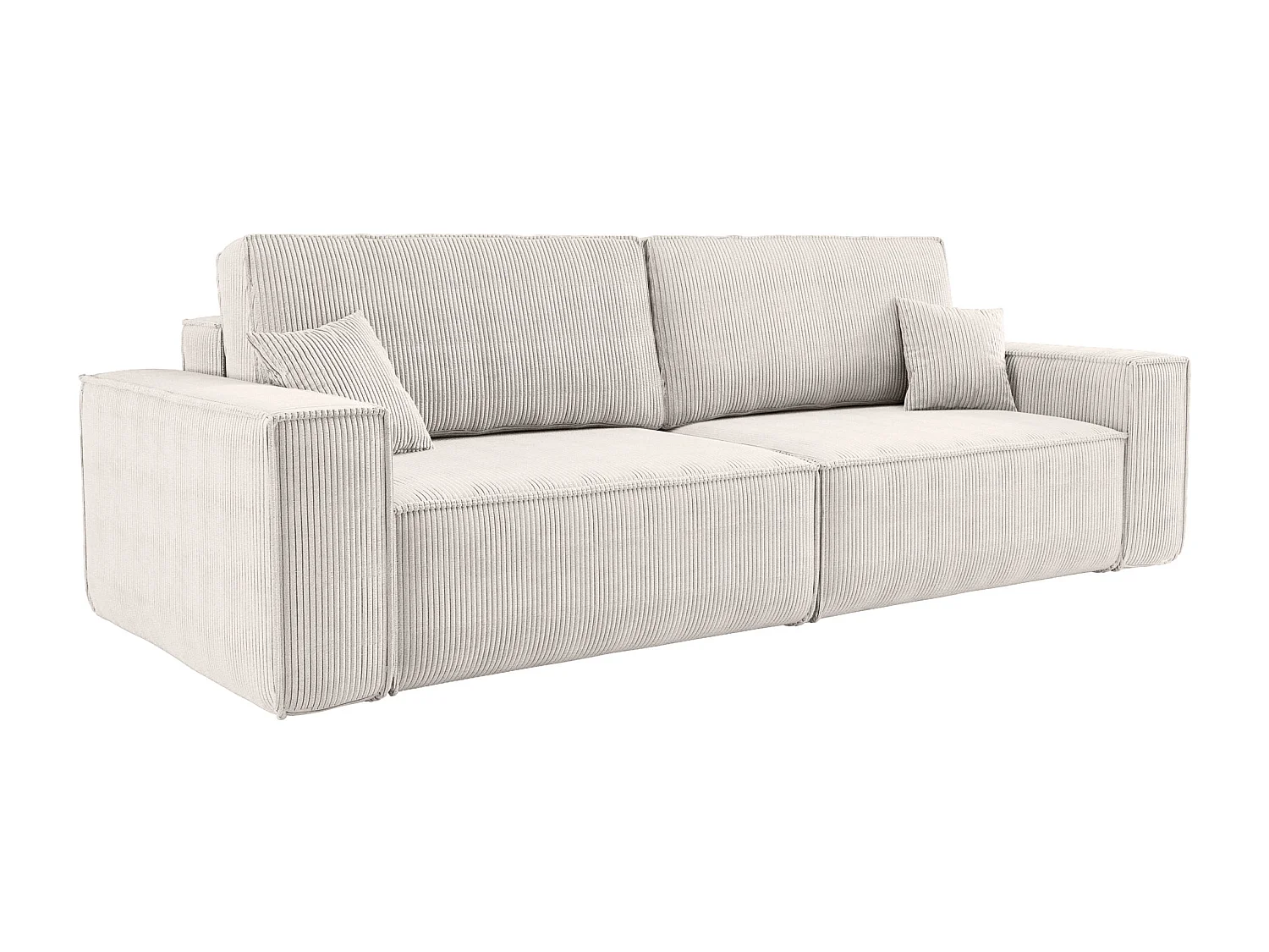 Divano Karl con due vani contenitore per la biancheria, funzione letto, direttamente dal produttore.