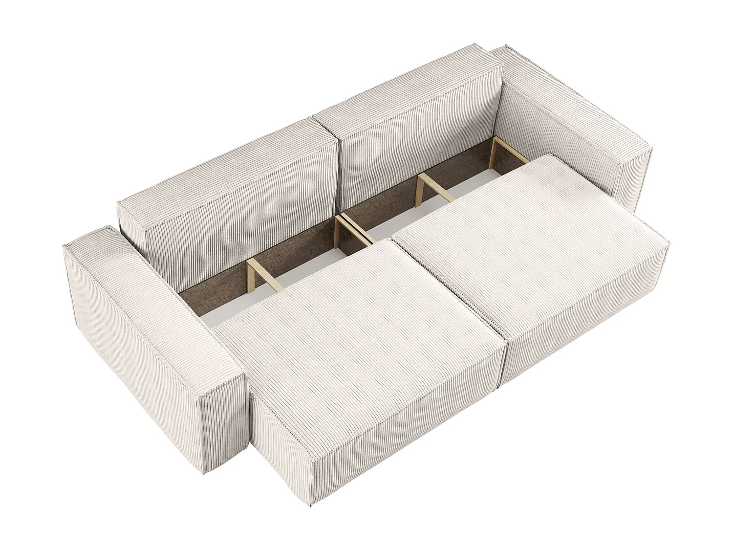 Divano Karl con due vani contenitore per la biancheria, funzione letto, direttamente dal produttore.