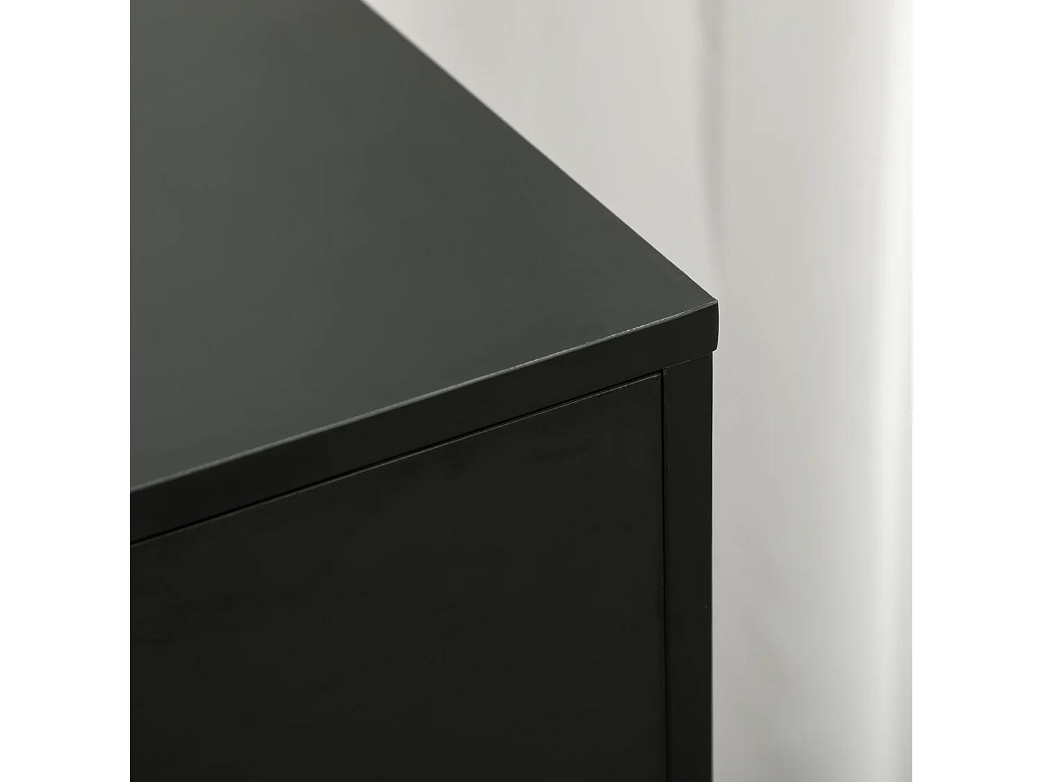 Caisson rangement bureau support d'imprimante 5 tiroirs porte étagère dim. 78L x 40l x 66H cm noir