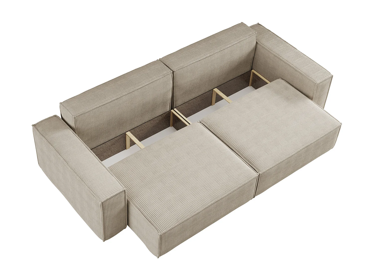 Canapé Karl avec deux coffres de rangement pour literie, option de couchage, directement du fabricant