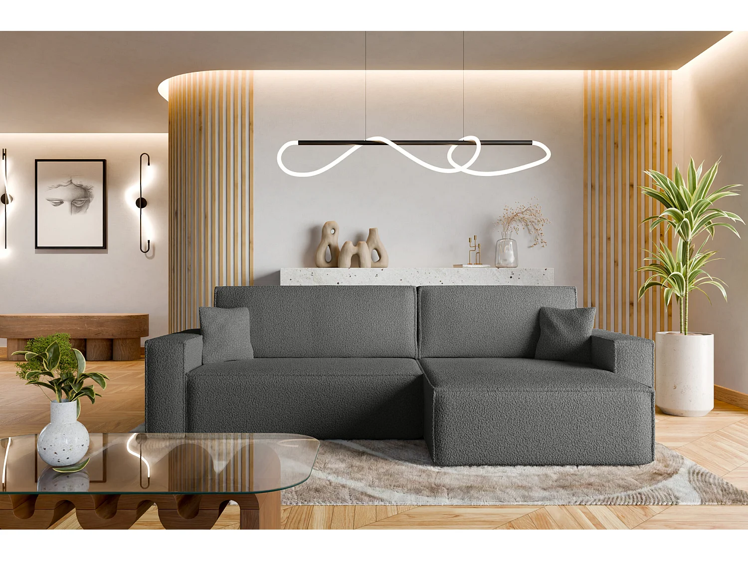 Canapé d'Angle avec fonction de couchage Karl XL du fabricant