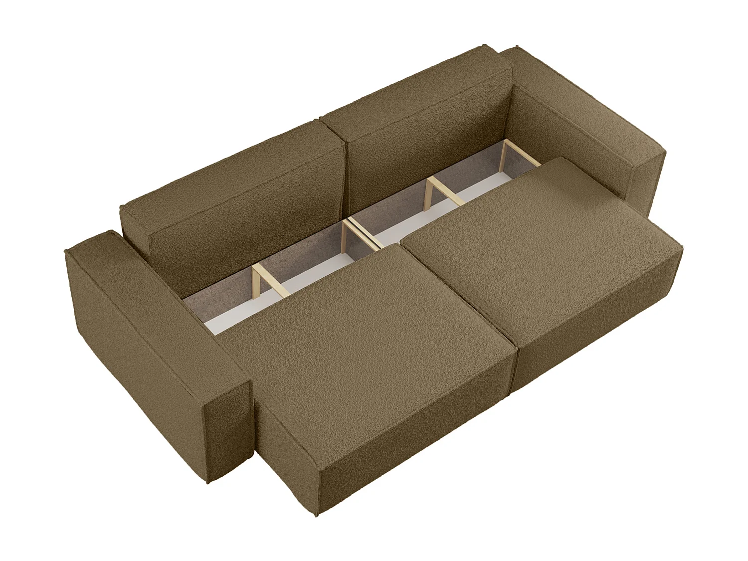 Divano Karl con due vani contenitore per la biancheria, funzione letto, direttamente dal produttore.