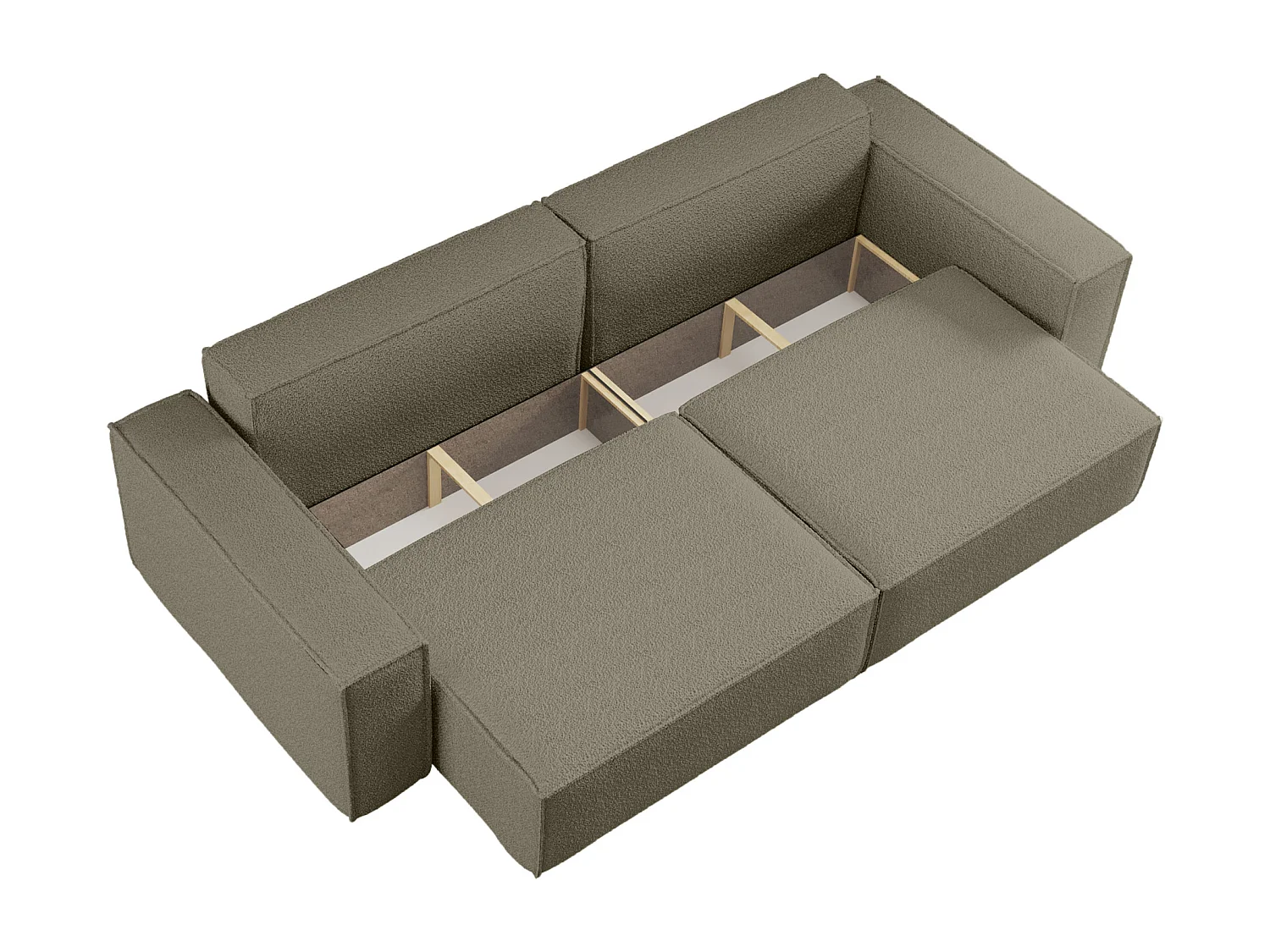 Divano Karl con due vani contenitore per la biancheria, funzione letto, direttamente dal produttore.