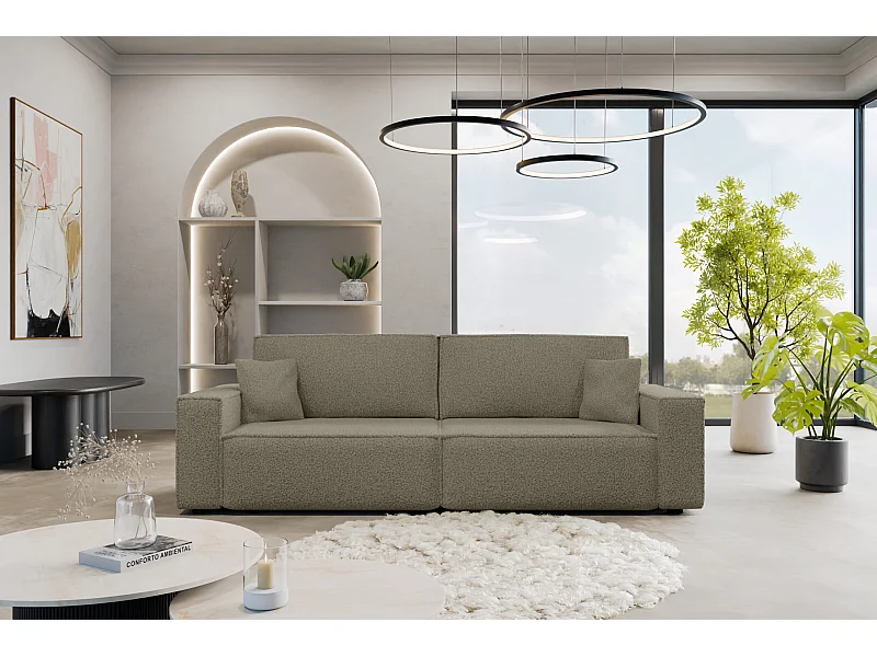 Slaapbank KARL 3-zits – snel uitklapbaar, bedfunctie, bukla grijs, comfortabele slaapbank voor woonkamer, modern design, premium kwaliteit, multifunctioneel