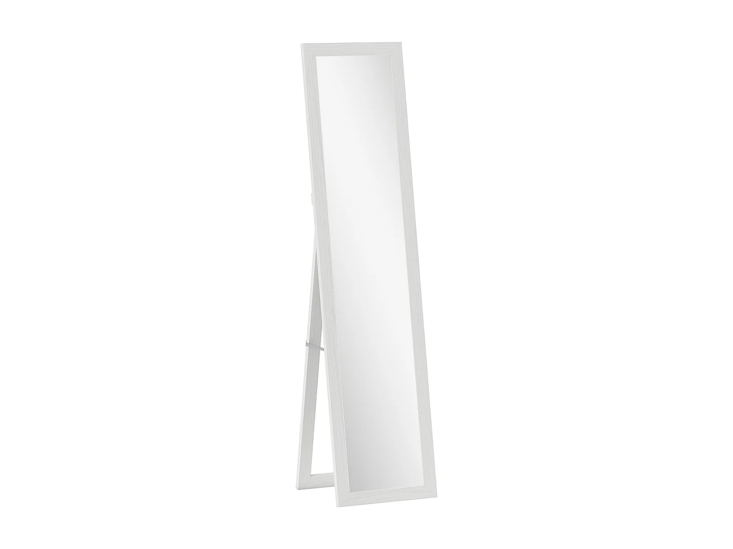 Miroir sur pied et mural rectangulaire dim. 37L x 40l x 157H cm aspect bois blanc
