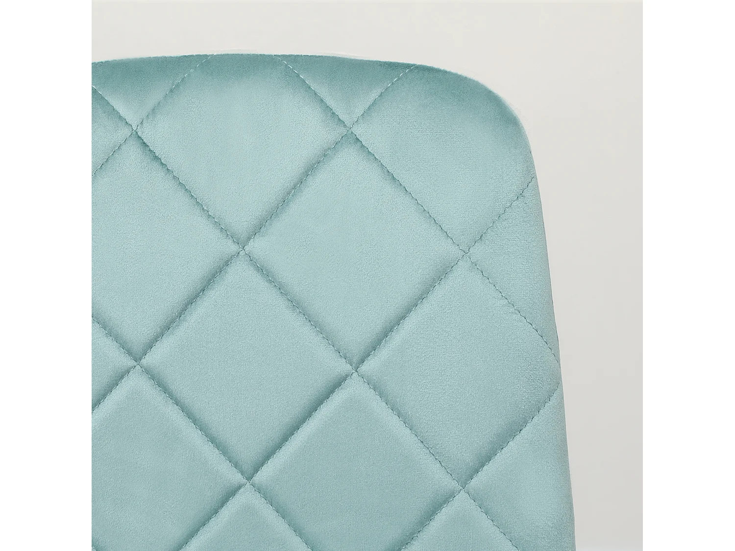 Lot de 4 chaises velours - chaises de salle à manger design Chesterfield - vert d'eau