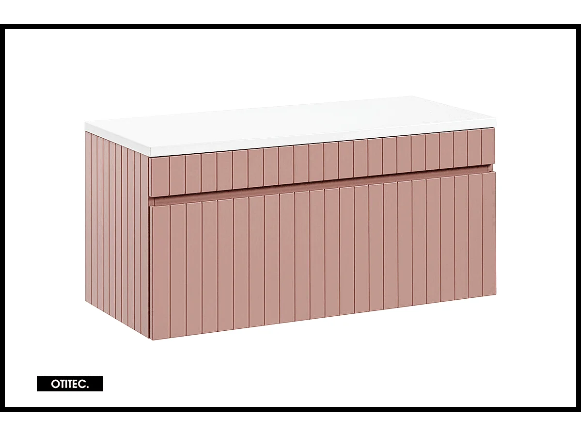 Meuble sous vasque de 100 cm - avec plan - 1 tiroir - MINO