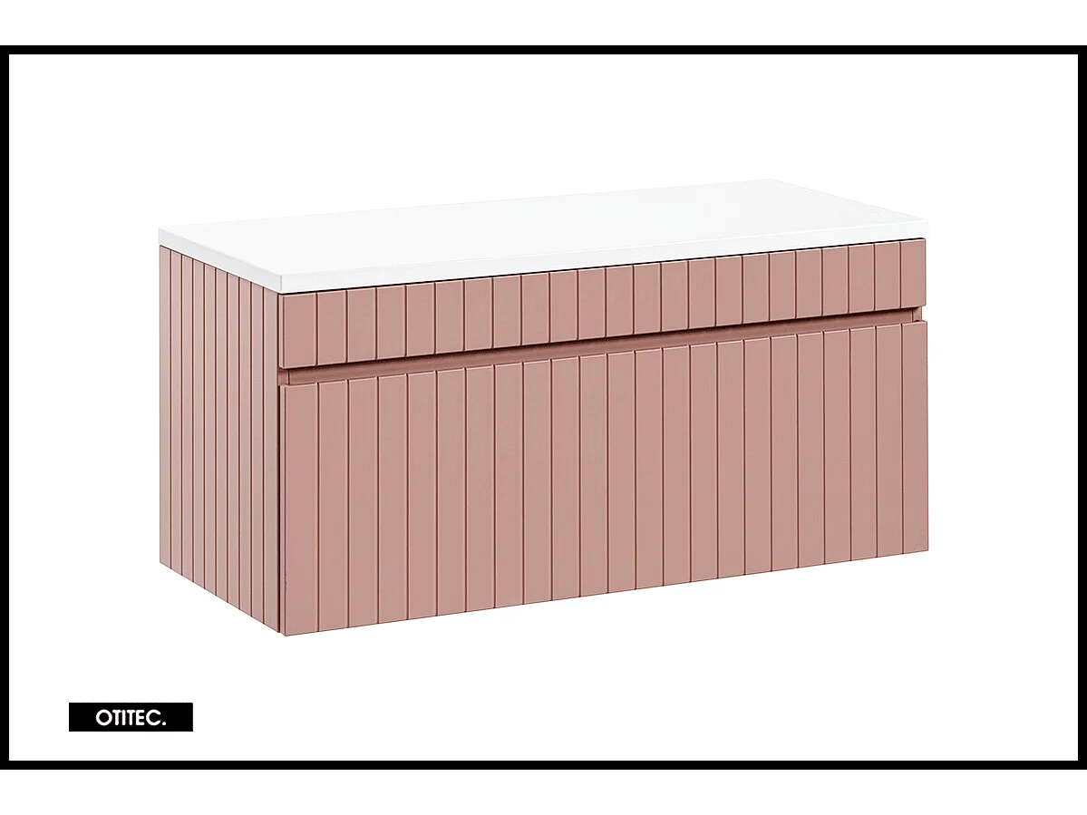 Meuble sous vasque de 100 cm - avec plan - 1 tiroir - MINO