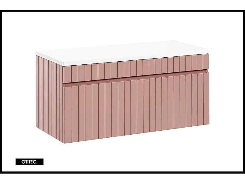 Meuble sous vasque de 100 cm - avec plan - 1 tiroir - MINO