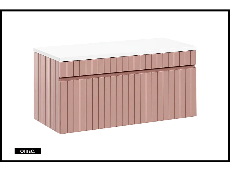 Meuble sous vasque de 100 cm - avec plan - 1 tiroir - MINO