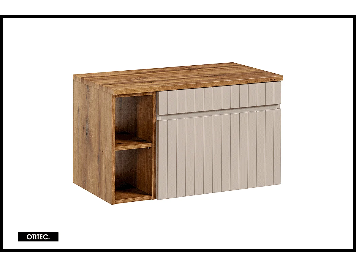 Meuble sous vasque de 80 cm - avec plan - 1 tiroir - MINO