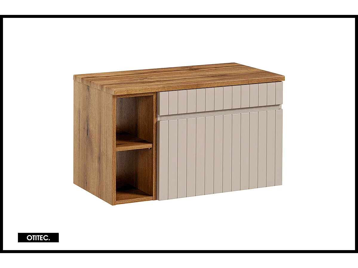 Meuble sous vasque de 80 cm - avec plan - 1 tiroir - MINO