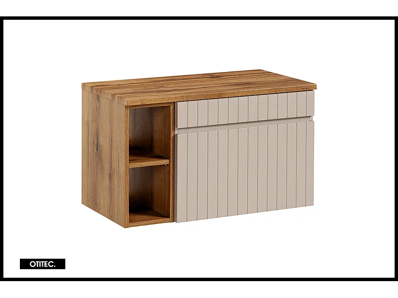 Meuble sous vasque de 80 cm - avec plan - 1 tiroir - MINO