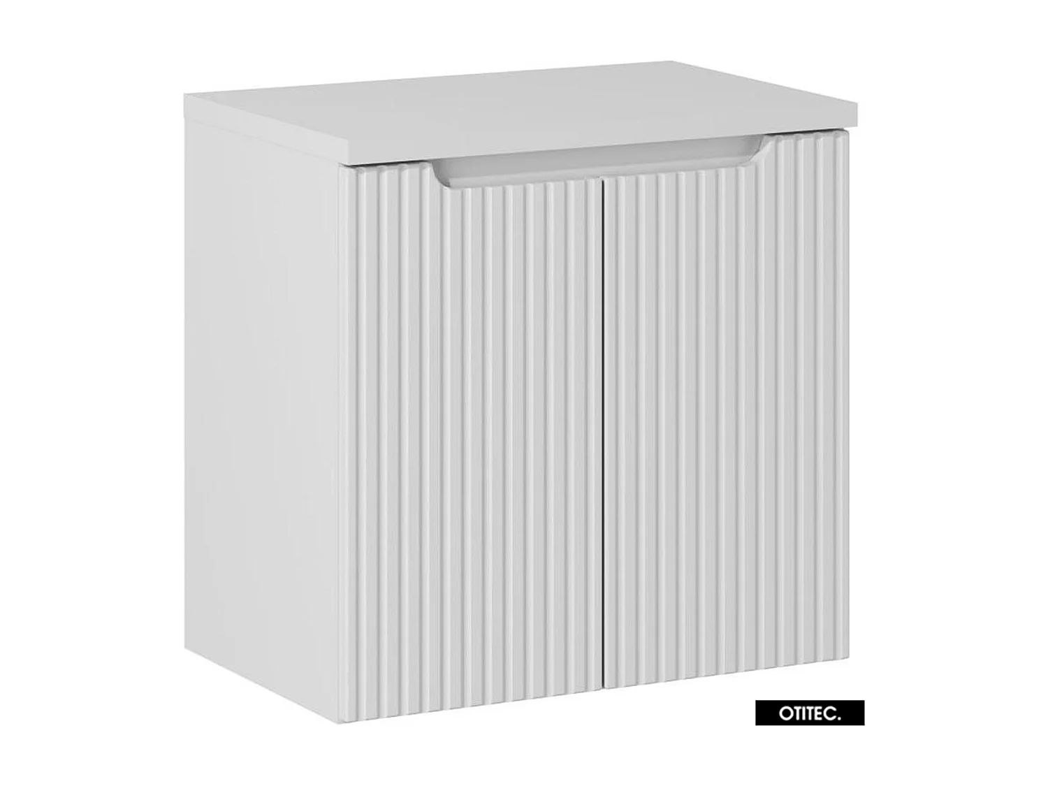 Meuble sous vasque de 60 cm - avec plan - Blanc - 2 portes - VOLTA WHITE