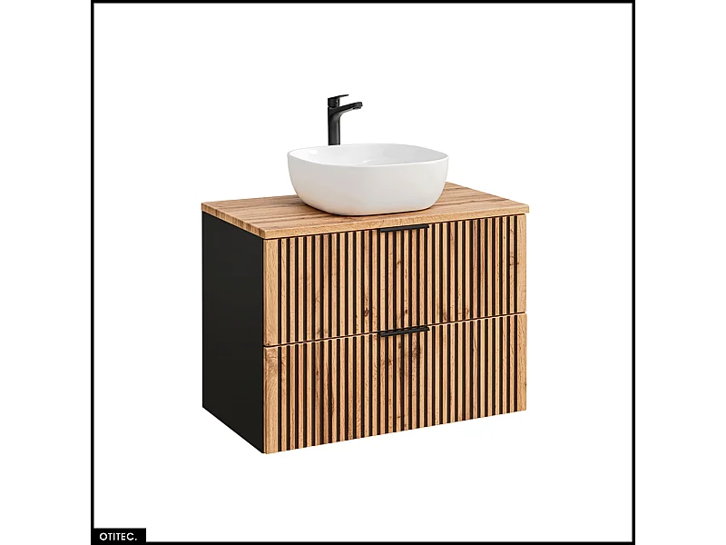 Ensemble de meubles sous vasque - 80 cm - avec Vasque à poser - WOTANIA