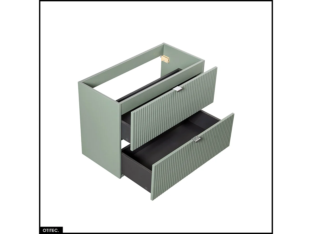 Meuble sous vasque - 80 cm - avec Plan - Vasque à poser - ROSEAU