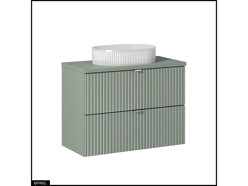 Meuble sous vasque - 80 cm - avec Plan - Vasque à poser - ROSEAU