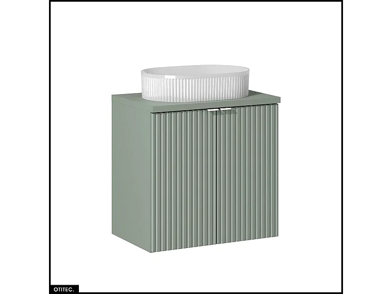 Meuble sous vasque - 60 cm - avec Plan - Vasque à poser - ROSEAU