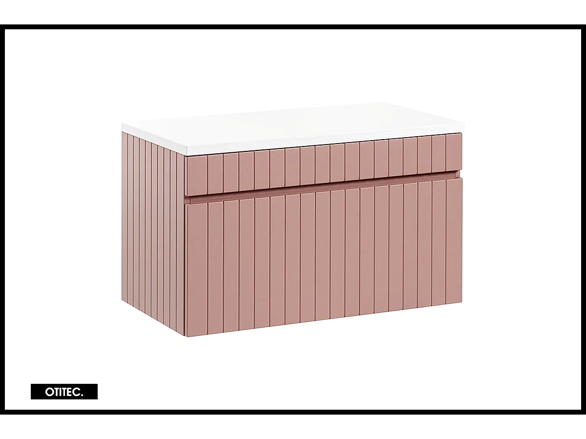 Meuble sous vasque de 80 cm - avec plan - 1 tiroir - MINO