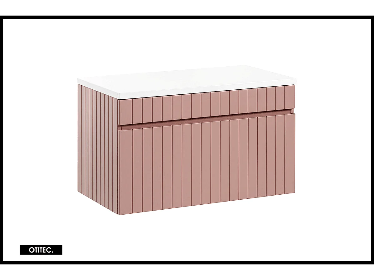 Meuble sous vasque de 80 cm - avec plan - 1 tiroir - MINO