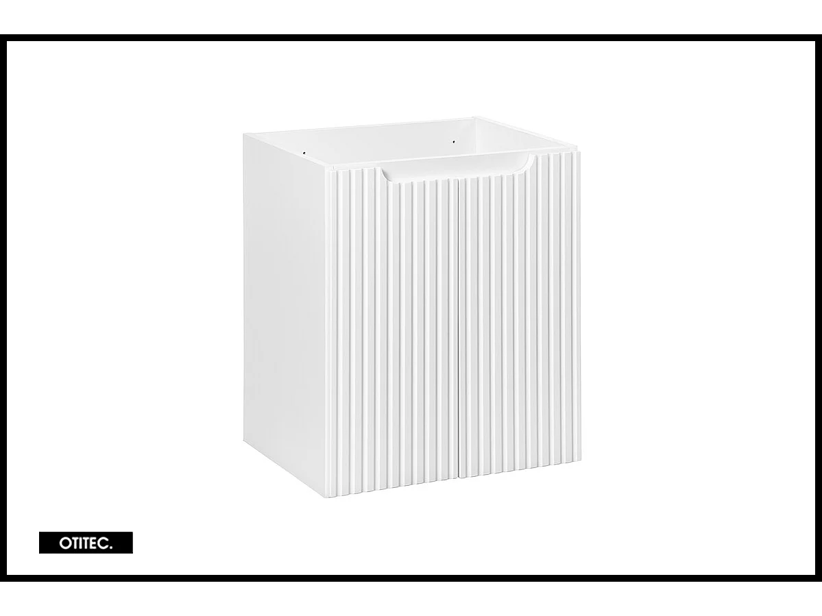 Meuble sous vasque de 50 cm - avec plan - Oak/Blanc - 2 portes - VOLTA WHITE