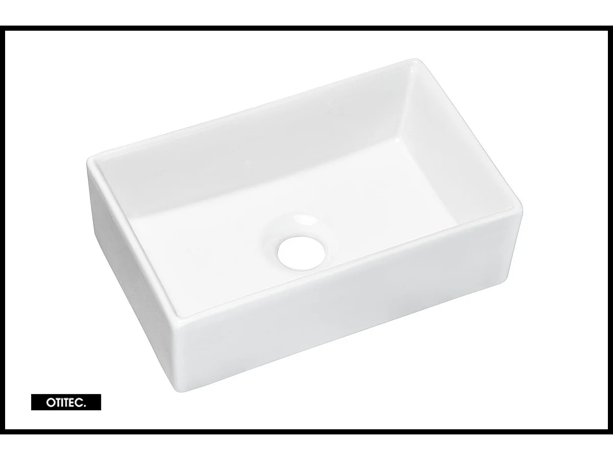 Meuble sous vasque de 50 cm - avec vasque à poser - avec plan - Noir - 2 tiroirs - VOLTA BLACK