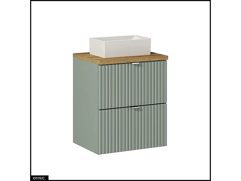 Meuble sous vasque - 50 cm - avec Plan - Vasque à poser - ROSEAU