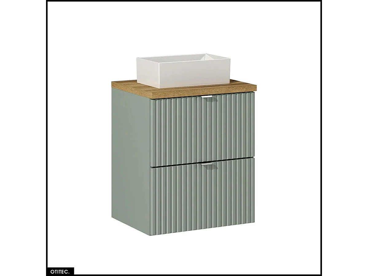 Meuble sous vasque - 50 cm - avec Plan - Vasque à poser - ROSEAU