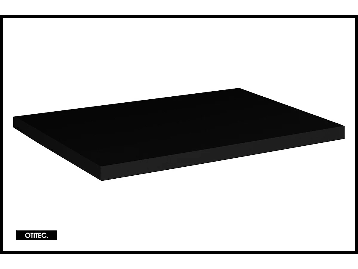 Meuble sous vasque de 50 cm - avec plan - Noir - 2 portes - VOLTA BLACK