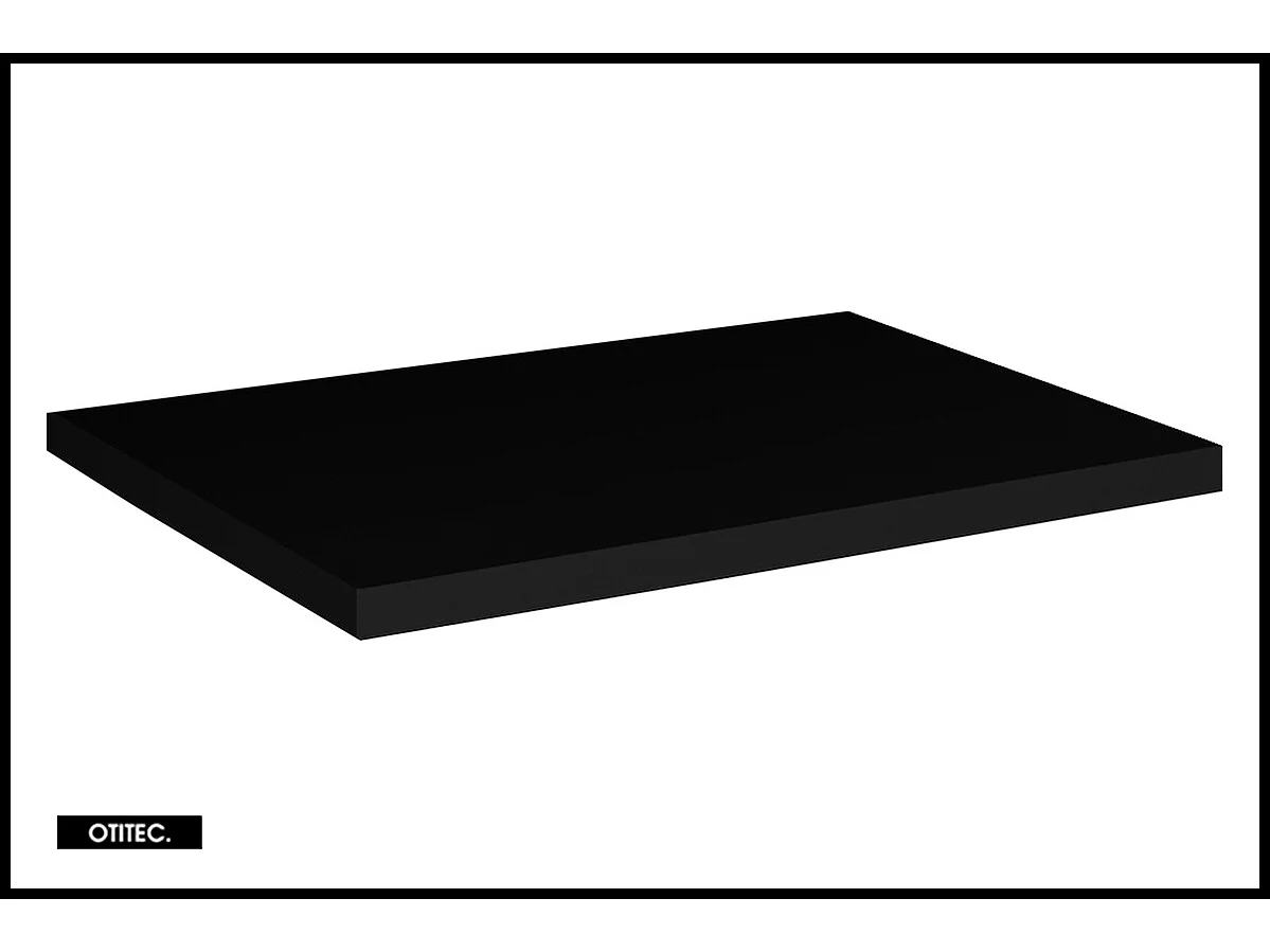 Meuble sous vasque de 50 cm - avec plan - Noir - 2 portes - VOLTA BLACK