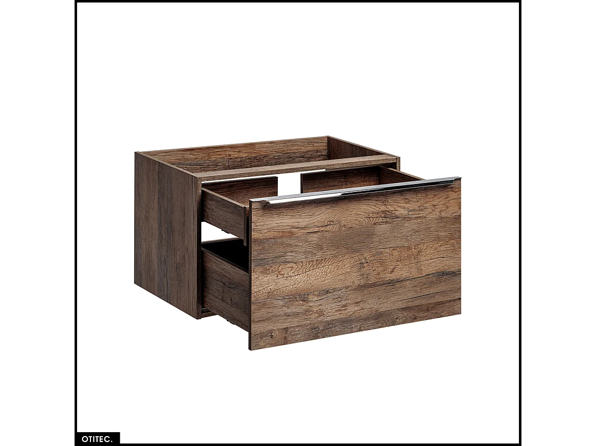 Meubles sous vasque - 100 cm - avec Vasque à poser et Plan - BOLD OAK