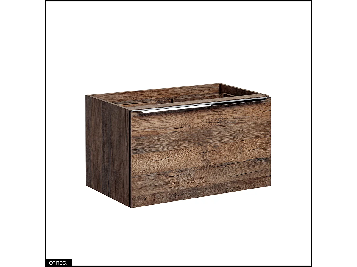 Meubles sous vasque - 100 cm - avec Vasque à poser et Plan - BOLD OAK