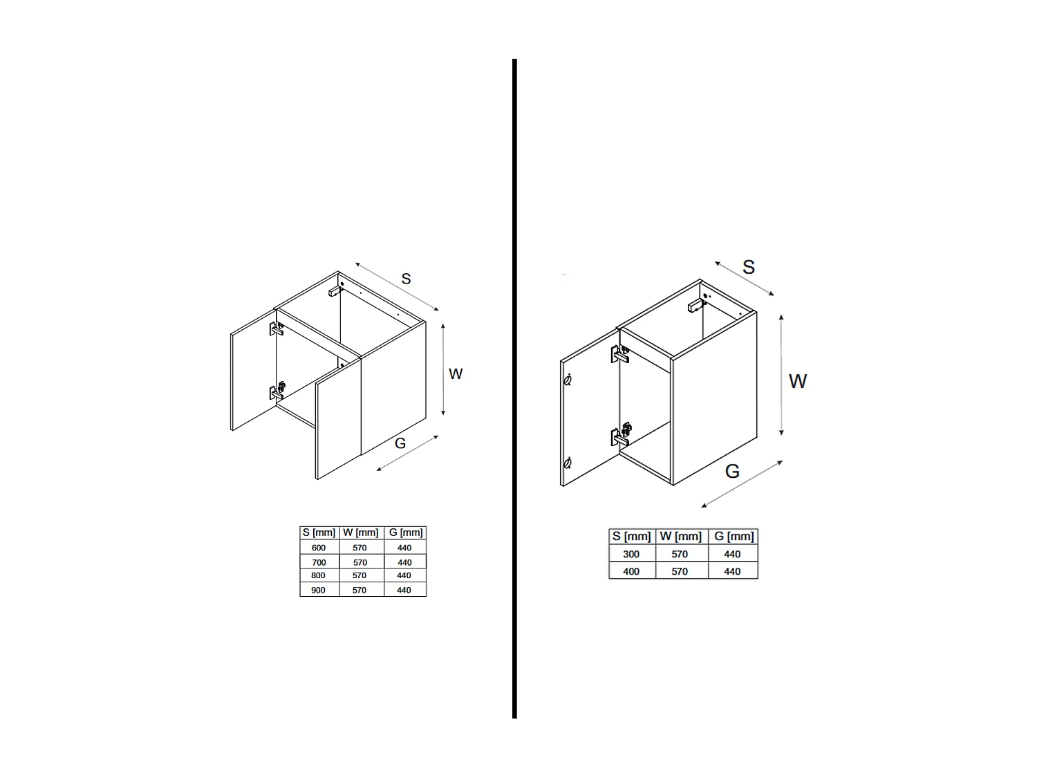 Meuble sous vasque de 90 cm - avec plan - avec vasque à poser - 3 portes - SEA BLACK