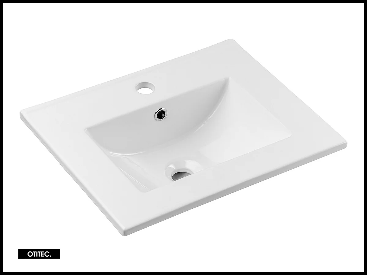 Meuble sous vasque de 50 cm - avec vasque à encastrer - Oak - 2 tiroirs - VOLTA OAK