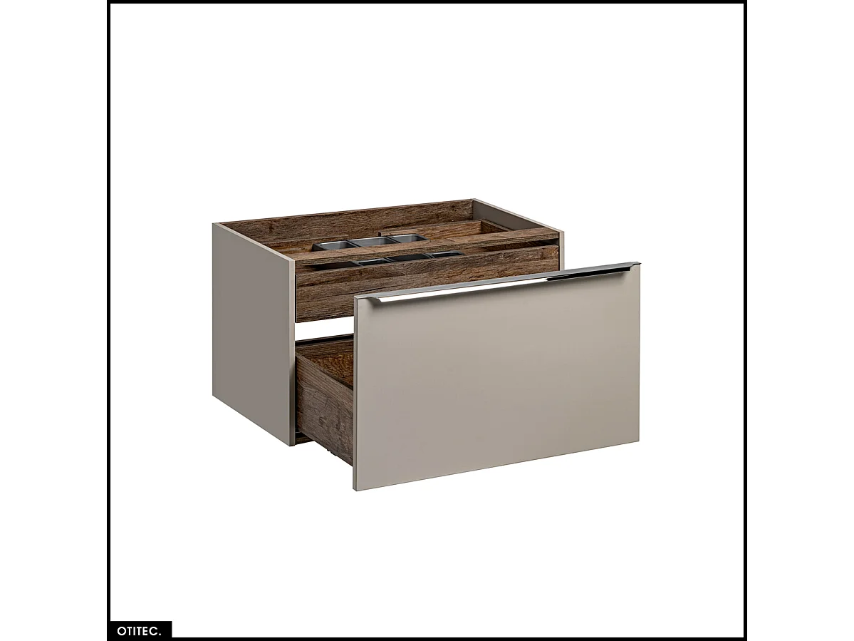 Meuble sous vasque - 80 cm - avec Plan - BOLD TAUPE