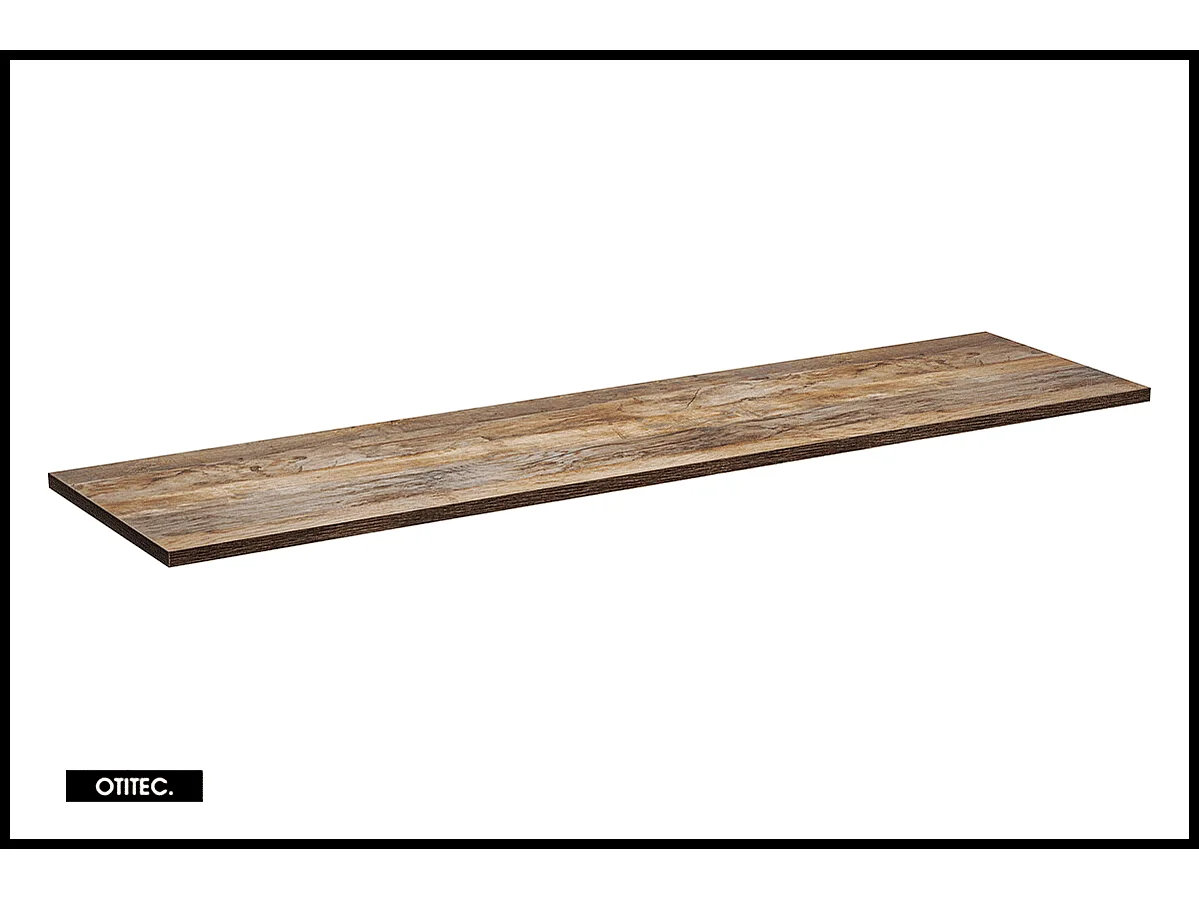 Meuble sous vasque de 180 cm - avec 2 vasques à poser - avec plan - 2 tiroirs - MINO