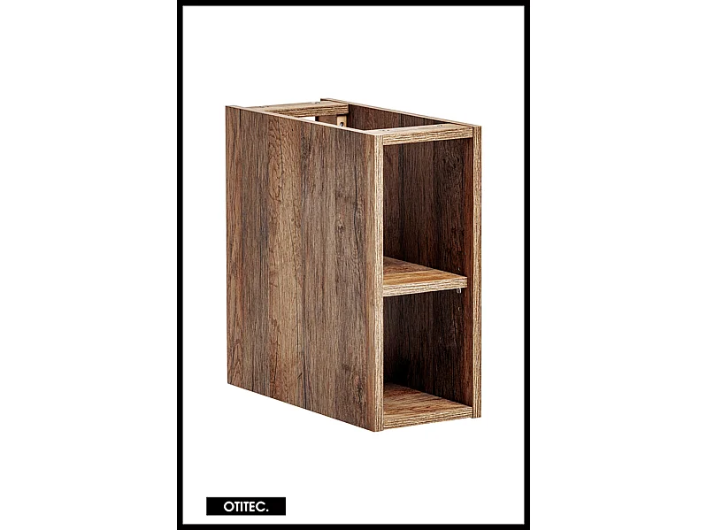 Meuble sous vasque de 180 cm - avec 2 vasques à poser - avec plan - 2 tiroirs - MINO