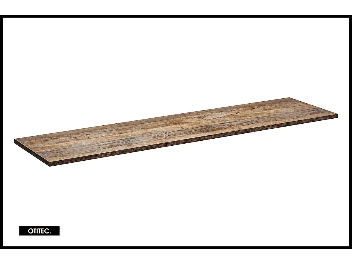 Meuble sous vasque de 180 cm - avec 2 vasques à poser - avec plan - 2 tiroirs - MINO