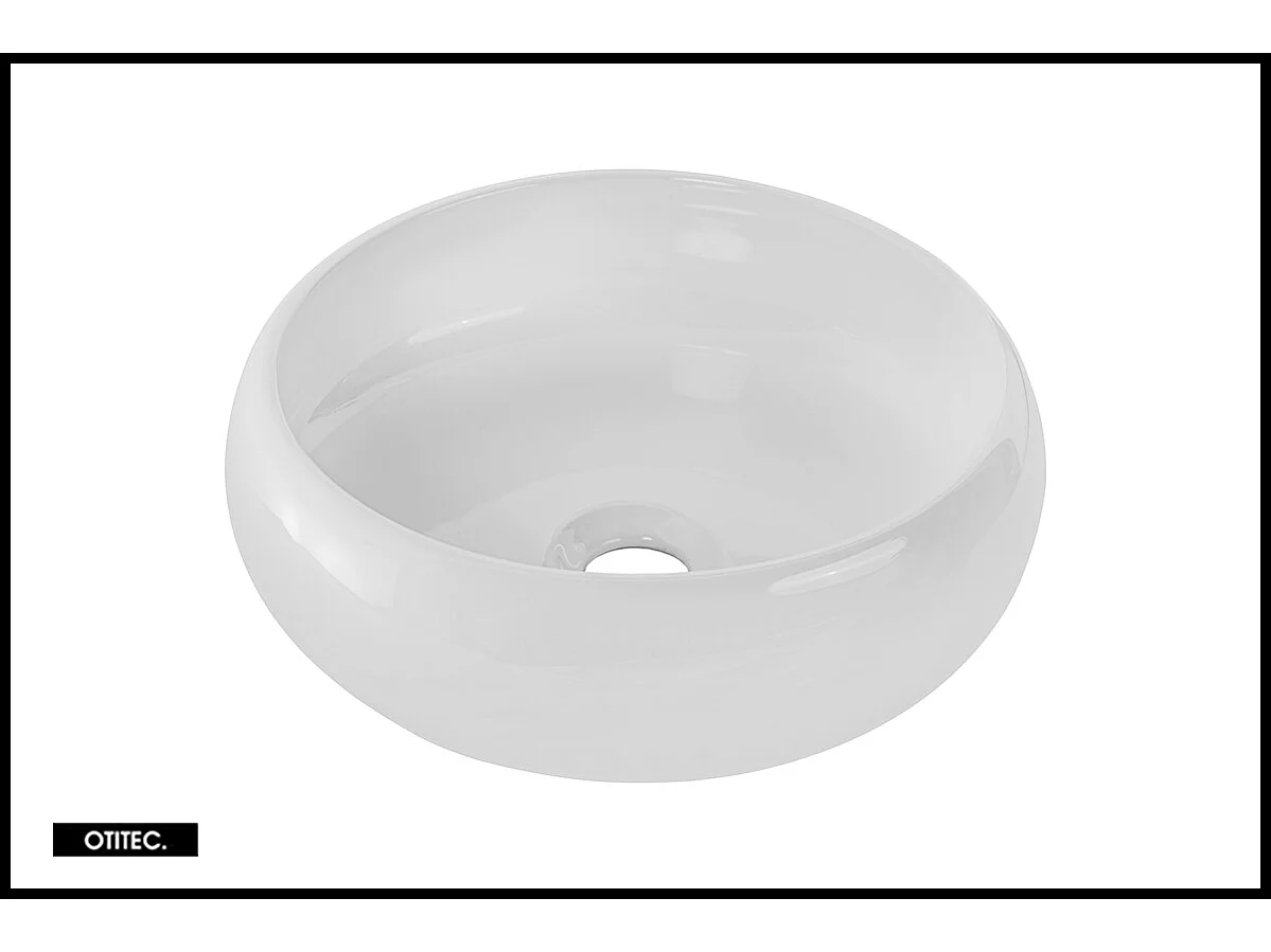 Meuble sous vasque de 60 cm - avec vasque à poser - avec plan - Noir/Oak - 2 portes - VOLTA OAK